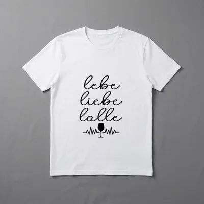 Lebe Liebe Lalle Trinkspruch T-Shirt – Klassisches T-Shirt in Schwarz