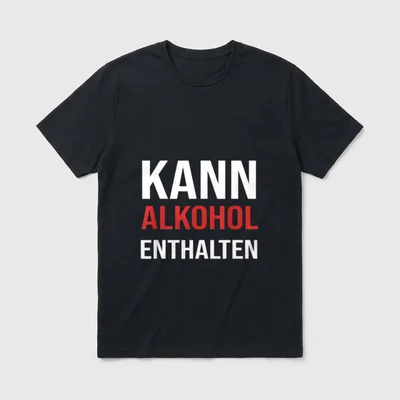 Kann Alkohol Enthalten Saufspruch T-Shirt – Klassisches T-Shirt in Schwarz
