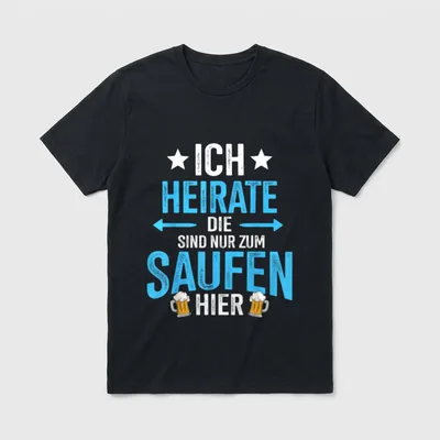 Ich heirate Bräutigam lustiges T-Shirt – Klassisches T-Shirt in Schwarz