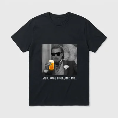 Bier weil ungesund ist T-Shirt – Klassisches T-Shirt in Schwarz