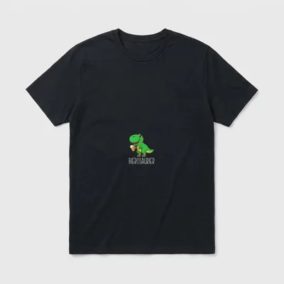 Bierosaurier Bier Saufen Party Lustiges T-Shirt – Klassisches T-Shirt in Schwarz