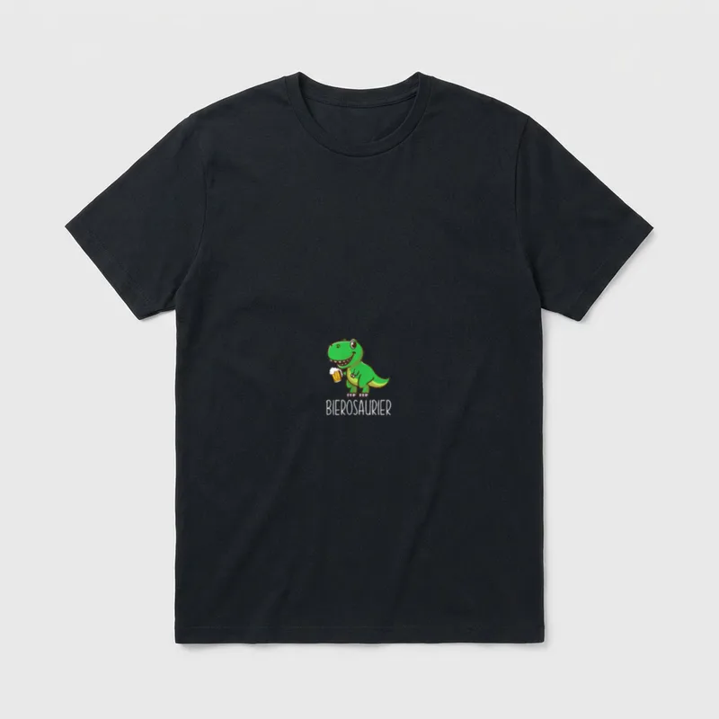 Bierosaurier Bier Saufen Party Lustiges T-Shirt – Klassisches T-Shirt in Schwarz