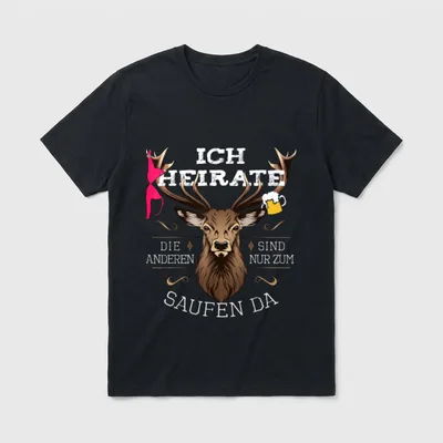 Ich heirate JGA Junggesellenabschied T-Shirt – Klassisches T-Shirt in Schwarz