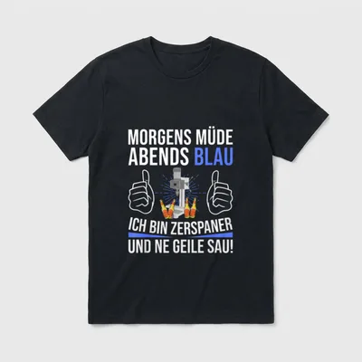 Zerspanungsmechaniker Lustiger Zerspaner Saufen T-Shirt – Klassisches T-Shirt in Schwarz