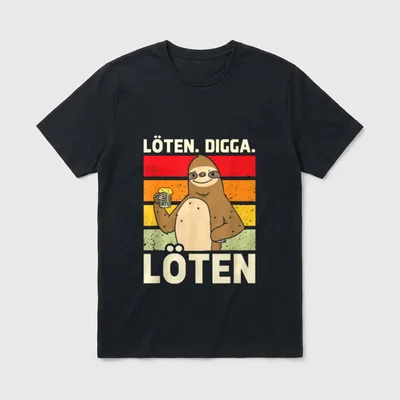 Löten Digga lustiges Vintage T-Shirt – Klassisches T-Shirt in Schwarz