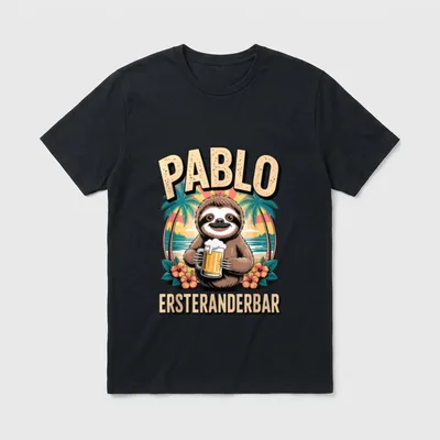 Lustiges Ersteranderbar Bier Malle T-Shirt – Klassisches T-Shirt in Schwarz