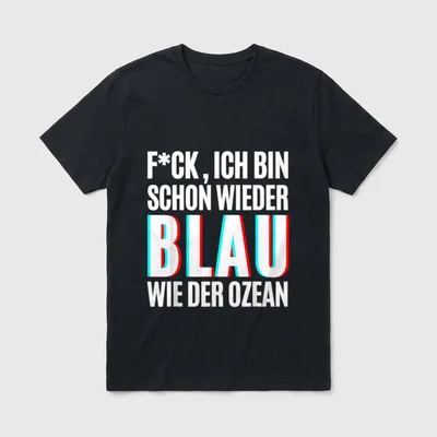 Blau wie der Ozean Julian T-Shirt – Klassisches T-Shirt in Schwarz