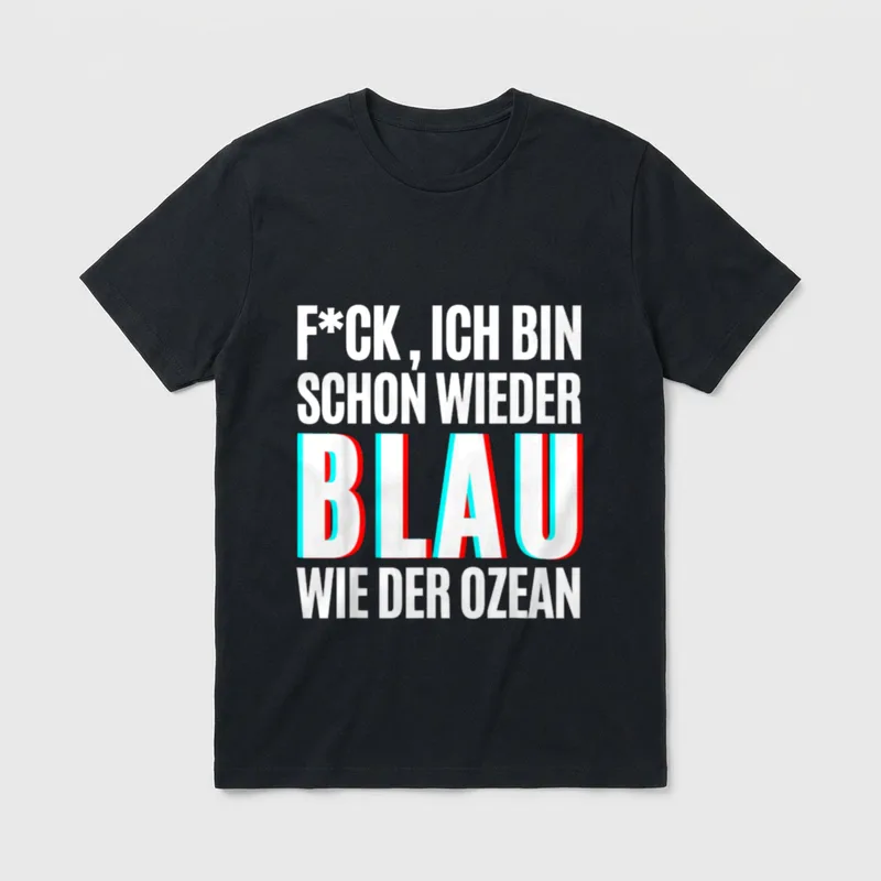 Blau wie der Ozean Julian T-Shirt – Klassisches T-Shirt in Schwarz