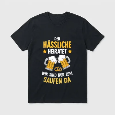 Der hässliche heiratet lustiges T-Shirt – Klassisches T-Shirt in Schwarz