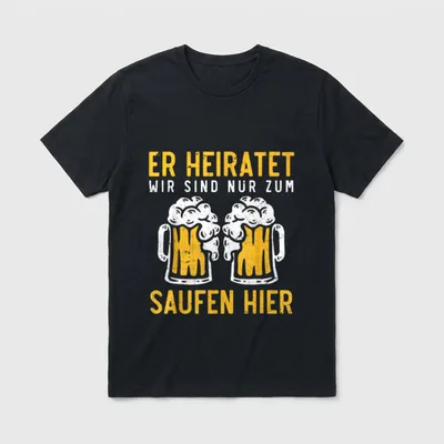 Er heiratet wir sind T-Shirt – Klassisches T-Shirt in Schwarz