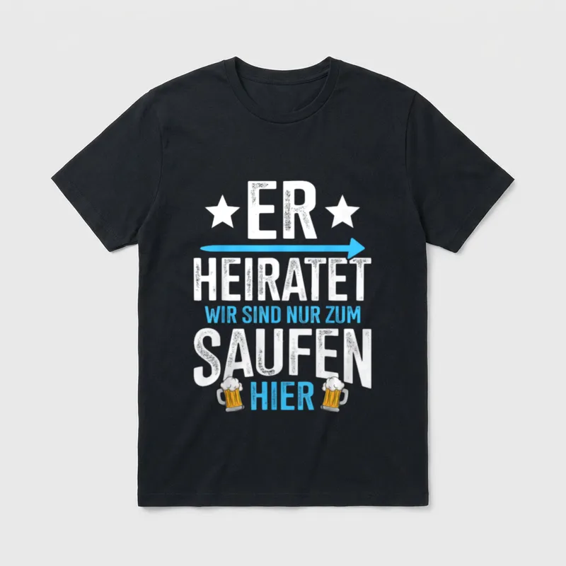Junggesellenabschied Party T-Shirt – Klassisches T-Shirt in Schwarz