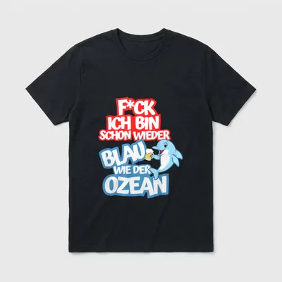 Blau wie der Ozean JGA & Party T-Shirt – Klassisches T-Shirt in Schwarz