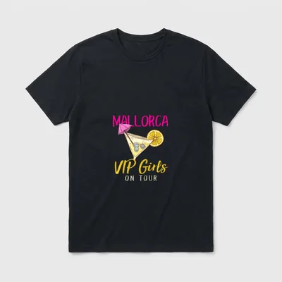 Mallorca VIP Girls Malle T-Shirt – Klassisches T-Shirt in Schwarz