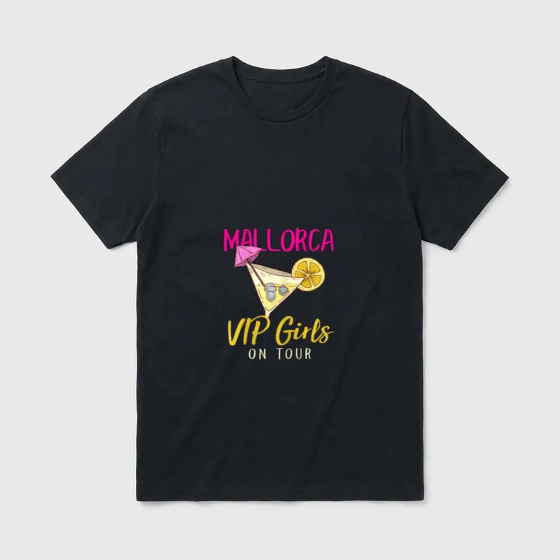 Mallorca VIP Girls Malle T-Shirt – Klassisches T-Shirt in Schwarz