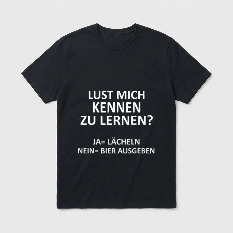Lust Mich Kennen Zu Lernen T-Shirt – Klassisches T-Shirt in Schwarz