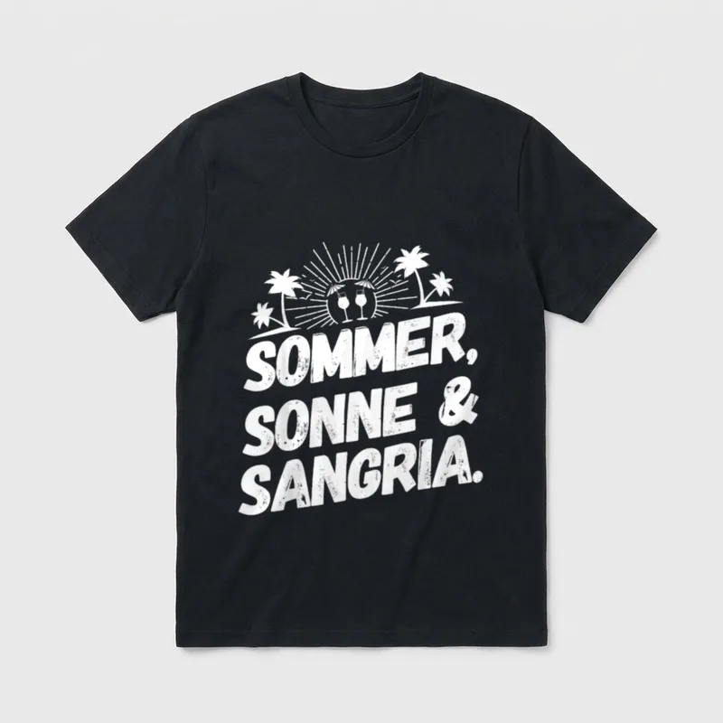 Mallorca Malle Sangria Lustige T-Shirt – Klassisches T-Shirt in Schwarz