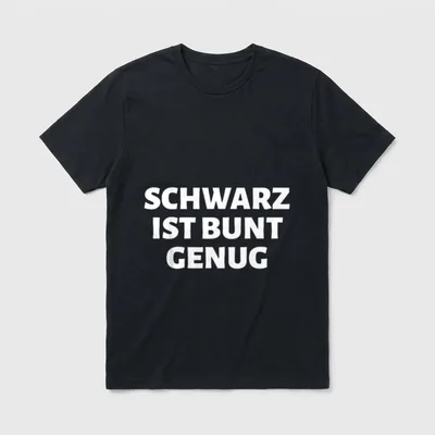 Schwarz ist bunt genug JGA & Party T-Shirt – Klassisches T-Shirt in Schwarz