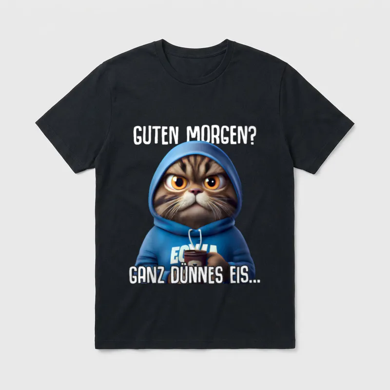 Guten Morgen Ganz dünnes Kaffee T-Shirt – Klassisches T-Shirt in Schwarz