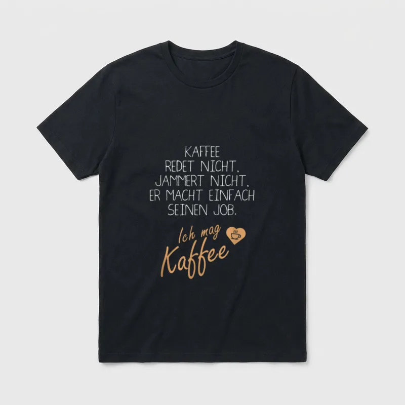 Kaffee spricht Nicht T-Shirt – Klassisches T-Shirt in Schwarz
