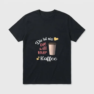 Morgenmuffel Coffee Spruch Die tut T-Shirt – Klassisches T-Shirt in Schwarz