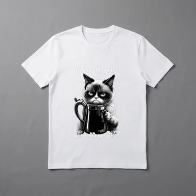 Katze Frühstück T-Shirt – Klassisches T-Shirt in Schwarz