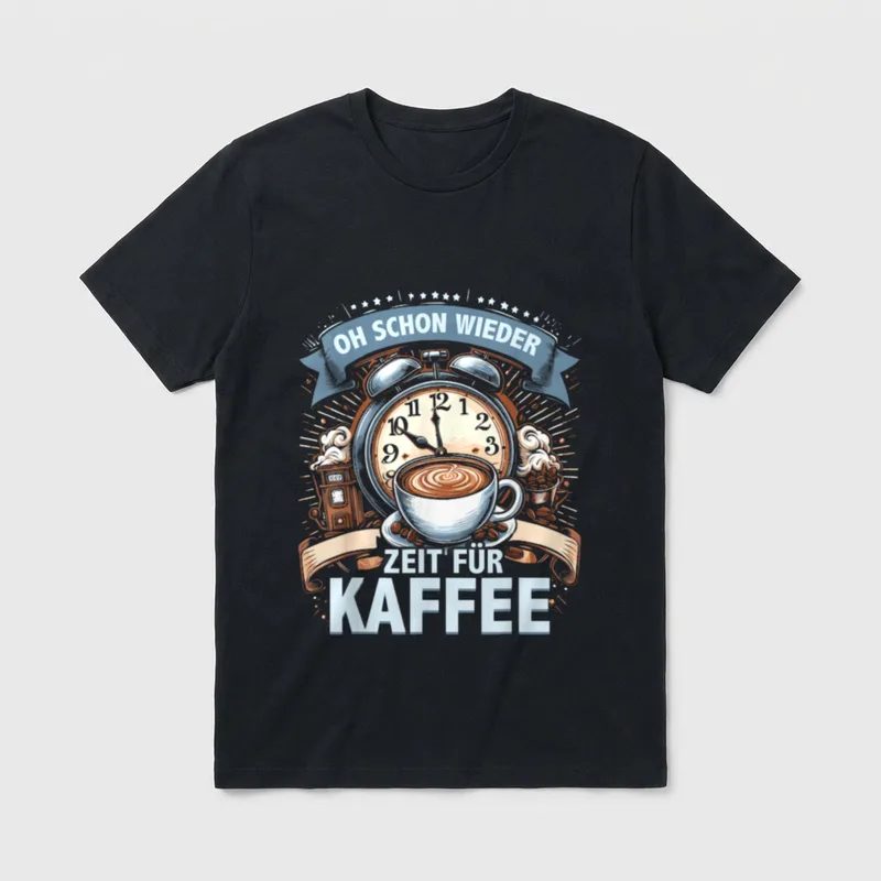 Kaffeeliebhaber Sprüche Lustiges Kaffee T-Shirt – Klassisches T-Shirt in Schwarz