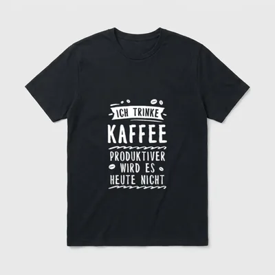 Coffee Morgenmuffel Latte Macchiato T-Shirt – Klassisches T-Shirt in Schwarz