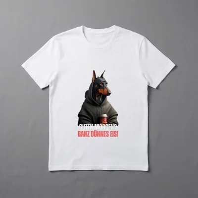 Dobermann Spruch T-Shirt – Klassisches T-Shirt in Schwarz