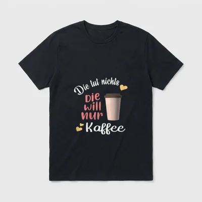Lustiges Morgenmuffel Die tut T-Shirt – Klassisches T-Shirt in Schwarz