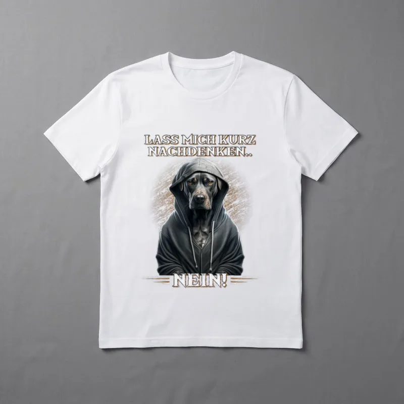 Lass mich kurz nachdenken Nein! T-Shirt – Klassisches T-Shirt in Schwarz