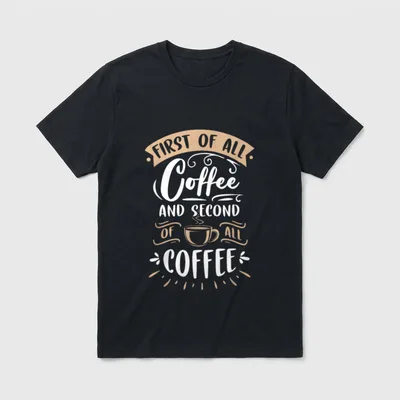 Kaffee Morgenmuffel Latte Macchiato T-Shirt – Klassisches T-Shirt in Schwarz