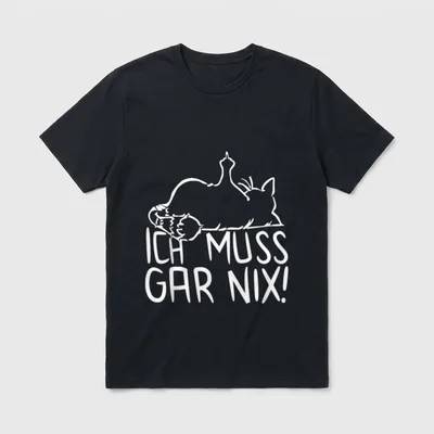 Faule Katze Statement Spruch T-Shirt – Klassisches T-Shirt in Schwarz