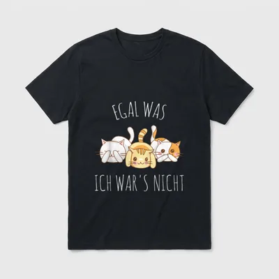 Süße Katze Humor Spruch T-Shirt – Klassisches T-Shirt in Schwarz