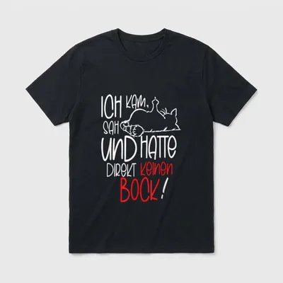 faule Katze Statement Spruch keinen T-Shirt – Klassisches T-Shirt in Schwarz