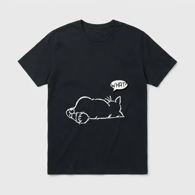 faule Katze Statement Spruch What? T-Shirt – Klassisches T-Shirt in Schwarz
