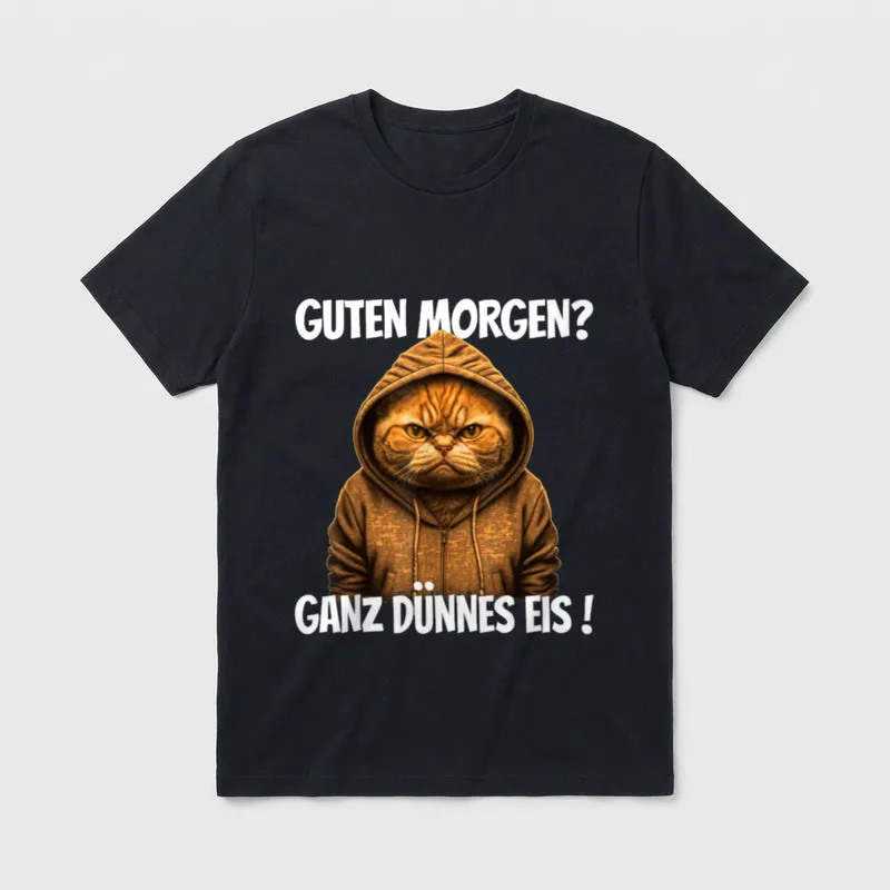 Lustiger Spruch Guten Morgen? Ganz T-Shirt – Klassisches T-Shirt in Schwarz