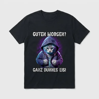 lustiges Katzen T-Shirt – Klassisches T-Shirt in Schwarz