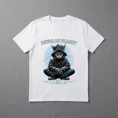 Sarkasmus Katzen Spruch T-Shirt – Klassisches T-Shirt in Schwarz