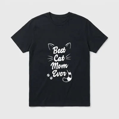 Best Cat Mom Ever T-Shirt – Klassisches T-Shirt in Schwarz
