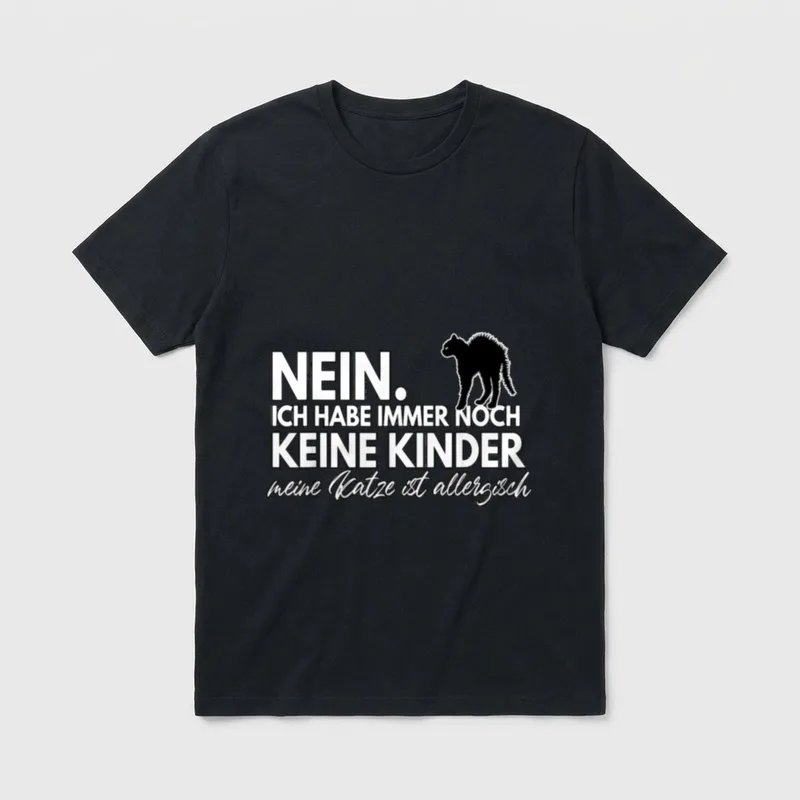 Katzen Meine Katze ist T-Shirt – Klassisches T-Shirt in Schwarz