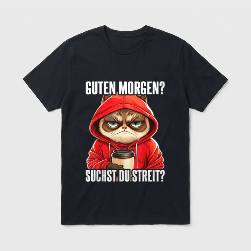 Katze Spruch Lustig I Guten T-Shirt – Klassisches T-Shirt in Schwarz