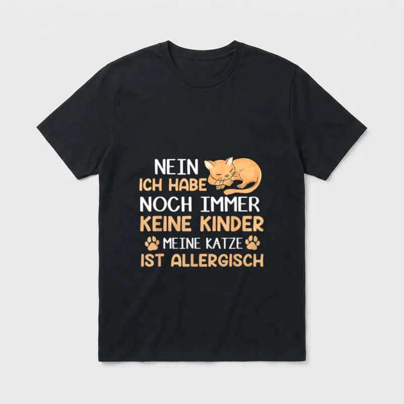 lustiges Katzen meine Katze T-Shirt – Klassisches T-Shirt in Schwarz