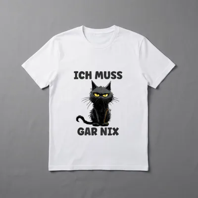 Ich muss Gar Nix Böse T-Shirt – Klassisches T-Shirt in Schwarz