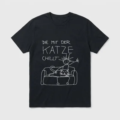 witziger Katze Spruch lustiges T-Shirt – Klassisches T-Shirt in Schwarz