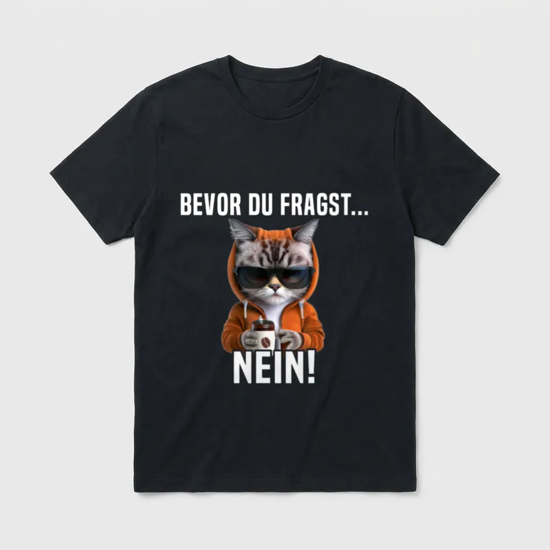 Katzenliebhaber Faule Katze Spruch T-Shirt – Klassisches T-Shirt in Schwarz