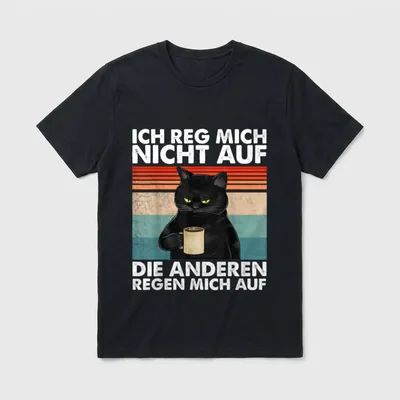 Lustige Sprüche lustige Männer Katzen T-Shirt – Klassisches T-Shirt in Schwarz