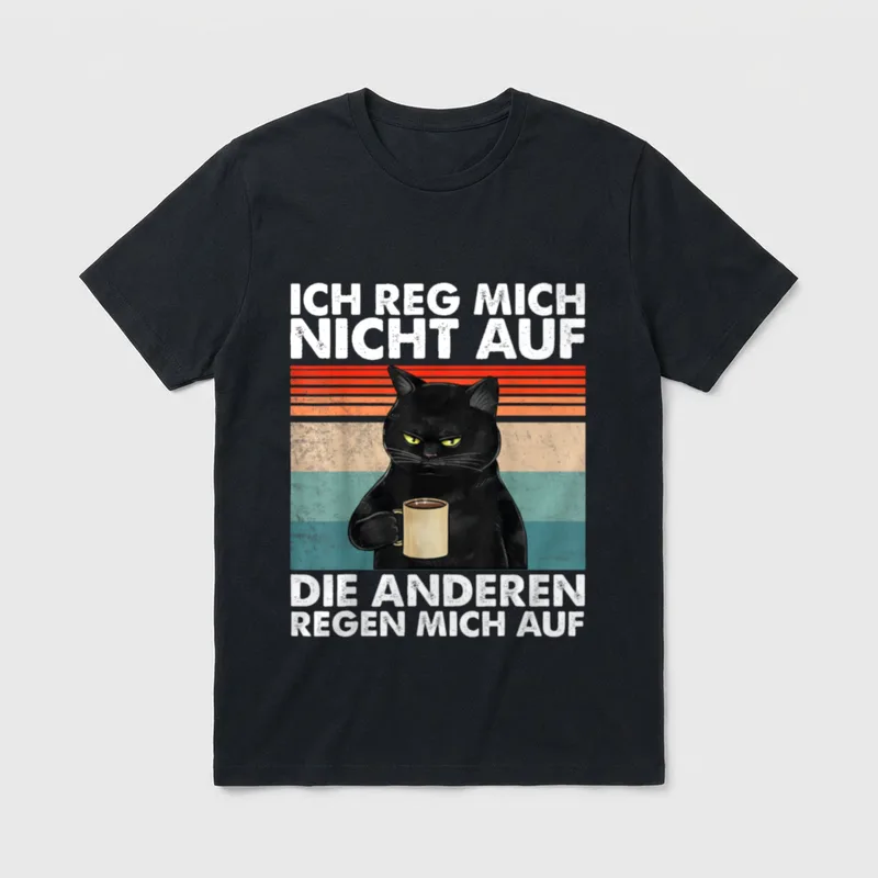 Lustige Sprüche lustige Männer Katzen T-Shirt – Klassisches T-Shirt in Schwarz