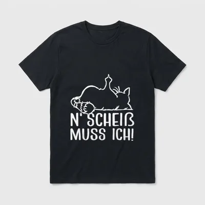 Katze Spruch Lustig I N T-Shirt – Klassisches T-Shirt in Schwarz
