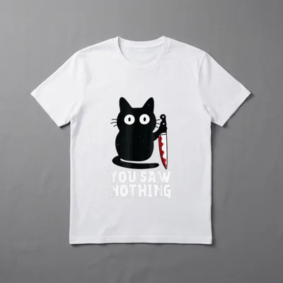 Humor Lustiges Katzenmesser You T-Shirt – Klassisches T-Shirt in Schwarz