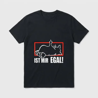 Ist mir egal faule T-Shirt – Klassisches T-Shirt in Schwarz